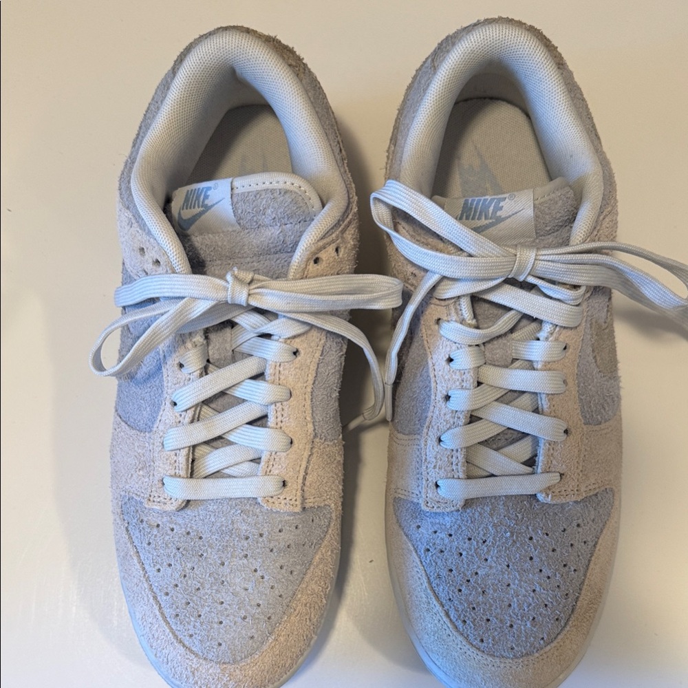 Nike Low Dunk Woman’s Sneakers, blue suede with white & grey accents